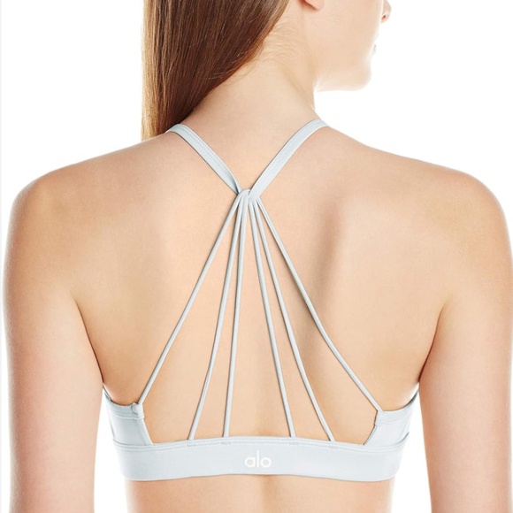 ALO YOGA - Sunny Strappy Bra Size M - Beautiful light army green - Picture 4 of 4